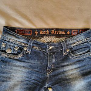 Rock Revival Embelleshed Distressed Celine Capri